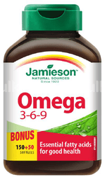 Jamieson Omega 3-6-9 1200 mg 150 + 50 kapslí Strata vlasov zabránili vypadávaniu vlasov
