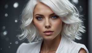 Aplikácia bielej farby na vlasy