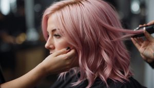 Aplikácia farby na vlasy - Ružová farba na vlasy