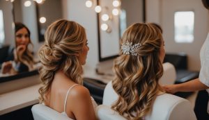 Svadobné účesy - Účesy na svadbu polodlhé vlasy