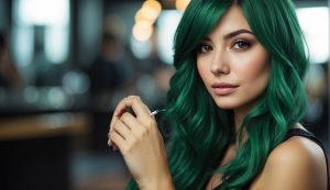 Aplikačné techniky - Zelená farba na vlasy