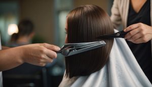 Proces zostrihávania - Vlasy do postupná po plecia
